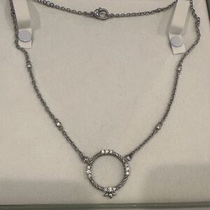 Judith Ripka circle pendant with necklace